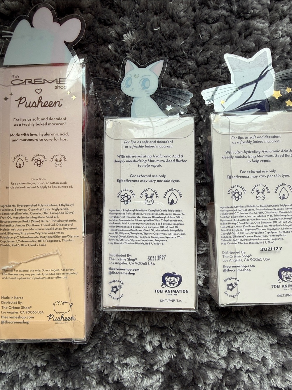 Creme Lip Balm Bundle - 4 limited edition lip balms from Sailor Moon and Pusheen - Picture 2 of 2